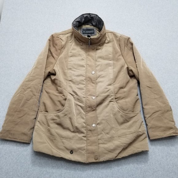 PA Originals Jacket Womens Large Beige Pockets Zip‎ - Picture 1 of 11